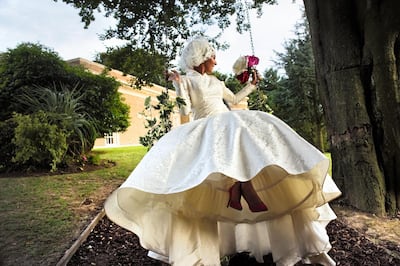 Dina Torkia in her wedding dress.