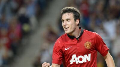 Manchester United's Chilean striker Angelo Henriquez is an example of how young players can flourish when they are sent out on loan to find first-team football. Jonathan Nackstrand / AFP