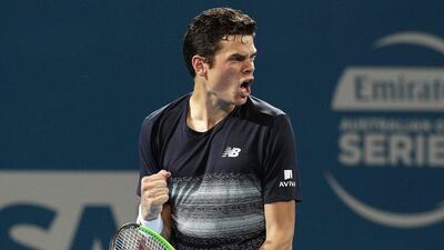 Milos Raonic fought from a set down to beat Rafael Nadal and remain on course to defend his Brisbane International title. The Canadian world No 3 takes on Bulgarian Grigor Dimitrov in the semi-finals. Dave Hunt / EPA