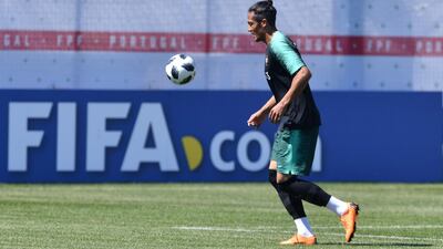 Portugal defender Bruno Alves during training in Kratovo, Moscow on June 17, 2018. Francisco Leong / AFP