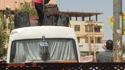 An evacuation in southern Khartoum, on May 14, 2023. AFP