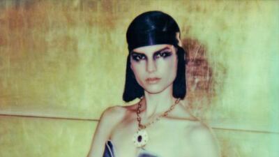 QUEEN OF THE NILE Top, Reem Juan at Symphony. Trousers, Temperley. Headpiece, hairstylist's own. Necklace, Ashley Pittman; bangle, Hervé Van Der Straeten, both at Net-a-porter. Ring, stylist's own.