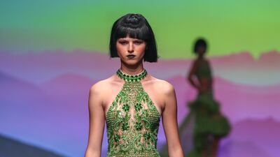 Fernandez showcased 40 colourful looks for autumn/winter.