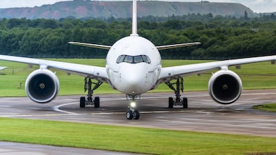 An Emirates Airbus passenger plane at Edinburgh Airport, which is not connected to the Exolum pipeline, meaning jet fuel stocks arrive by road. Photo: Aviation400 / Wiki