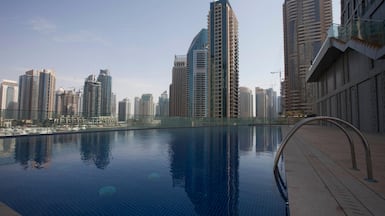 Buildings with extensive amenities, such as large landscaped areas, multiple swimming pools or concierge services, naturally cost more to operate than a simpler residential tower. Razan Alzayani / The National
