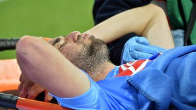 Napoli may be without Argentinian forward Gonzalo Higuain, here bing stretchered off the pitch after being injured during the Italian Serie A match against Inter Milan at Giusepe Meazza stadium in Milan, Italy, on April 26m 2014. Even if he is available he may not be at full-match fitness. Daniel Dal Zennaro / EPA