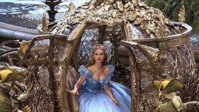Lily James is Cinderella in Disney’s live-action feature inspired by the classic fairy tale, Cinderella, which brings to life the timeless images in Disney’s 1950 animated masterpiece as fully-realised characters in a visually-dazzling spectacle for a whole new generation. Courtesy Walt Disney Productions