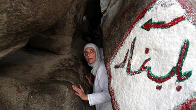 A pilgrim heads towards the Hira grotto where Prophet Mohammed is alleged to have received the first verses of Quran from the Angel Jibril (Gabriel), in Mecca, Saudi Arabia. The visit to Hira Grotto is not part of the Haj pilgrimage, but a tradition some pilgrims like to carry out to deepen their spiritual experience. Amel Pain / EPA