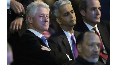 Bill Clinton, left, the former US president, and Sunil Gulati, chairman of the US bid committee, look rueful after hearing that Qatar had won the right to host the 2022 World Cup. Steffen Schmidt / AP Photo