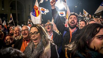 With turnout at a record high and over 90 percent of the ballots counted, the election handed a mandate back to the region's ousted separatist leaders. Angel Garcia / Bloomberg