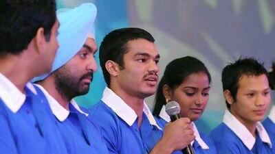 Vikas Yadav, centre, comes from Haryana state, a hotbed of boxing in India.