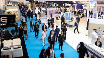 There were plenty of visitors on day one of Cityscape Global in Dubai. Chris Whiteoak / The National