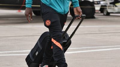 Ngolo Kante of Chelsea arrives at George Best Belfast Airport.