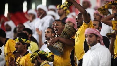 Al Wasl fans make themselves heard at the Mohammed Bin Zayed Stadium. Lee Hoagland/The National