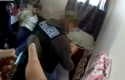 Police arrest a suspect in the Mayfair robbery investigation. Photo: Video screengrab Metropolitan Police