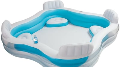 There's room for everyone in the Swim Center Family Lounge Pool – with head rests, seats and cupholders to boot. Dh137, www.amazon.ae