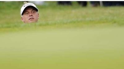 Northern Ireland's Darren Clarke heading for victory in the KLM Open Golf Tournament in Zandvoort. Toussaint Kluiters / United Photos