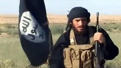 Abu Mohamed Al Adnani seen in a video uploaded on YouTube on July 8, 2012. YouTube/HO/AFP Photo