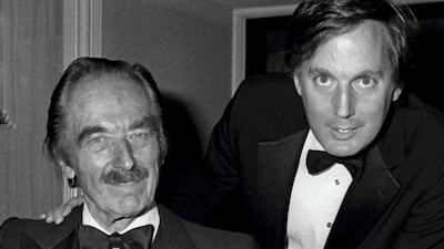 Fred Trump and Robert Trump attend 38th Annual Horatio Alger Awards Dinner on May 10, 1985 at the Waldorf Hotel in New York City. Getty Images
