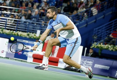 Marin Cilic of Croatia arrived in Dubai having last played a professional match at the Australian Open last month. Ali Haider / EPA