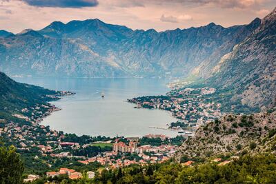 Beautiful Kotor Bay, in the south of Montenegro, at sunset. Getty Images