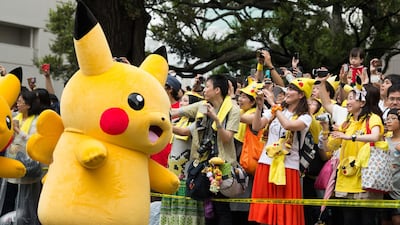 The Pikachu character from Nintendo's Pokemon in Yokohama, Japan. The firm has gained from its new console. Bloomberg