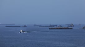An oil tanker owned by a Dubai company was struck by a projectile in the Strait of Hormuz. AFP