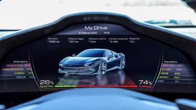 There is no lack of driver information in a 296 GTB.