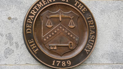 The US Treasury said it supports Bulgaria 'in its fight against both entrenched corruption and Russian influence'. AP