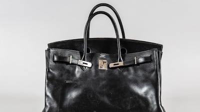 Jane Birkin's personal Le Birkin Voyageur bag was given to her by the French luxury house Hermes. Photo: Sotheby's