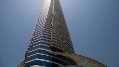 The Landmark Tower on the Corniche pipped Sky Tower when it opened in 2011. The National