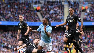 Despite criticism over his finishing, Raheem Sterling has still enjoyed an outstanding campaign with the Premier League champions. Laurence Griffiths / Getty Images