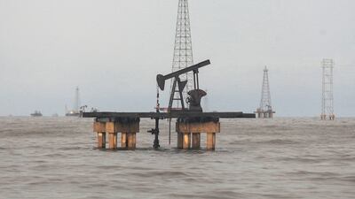 An oil rig on Lake Maracaibo, in Venezuela. Saudi Arabia's Energy Minister told oil market short sellers last week to 'watch out'. Reuters