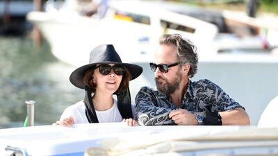Maggie Gyllenhaal and Peter Sarsgaard arrive at the 78th Venice International Film Festival on August 31, 2021 in Venice, Italy. Getty Images