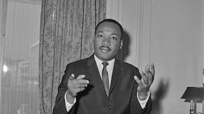 1964. American civil rights campaigner Martin Luther King Jnr was awarded 'for his non-violent struggle for civil rights for the Afro-American population'. Getty Images