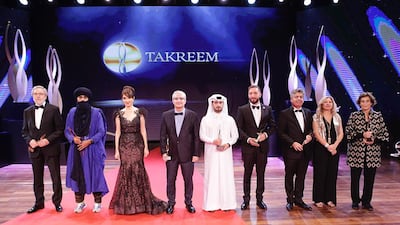 Some of the winners at the Takreem awards. Photo: Takreem