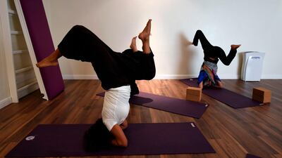 Saudi women practice yoga at a studio in the western Saudi Arabian city of Jeddah on September 7, 2018. Photo / AFP