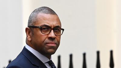British Secretary of State for Foreign Affairs James Cleverly arrives for a cabinet meeting at 10 Downing street in London, Britain, 26 October 2022. EPA