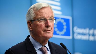 European Union Chief Negotiator in charge of Brexit negotiations, Michel Barnier speaks during a joint press conference with Bulgarian Vice premier minister and Foreign minister Ekaterina Zaharieva after a General affairs council debate on the Article 50 concerning Brexit at the EU headquarters in Brussels. John Thys/ AFP Photo