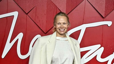 Pamela Anderson in Stella McCartney. AFP