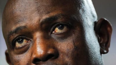 A picture dated 18 June 2013 shows Nigerian national soccer team head coach Stephen Keshi during his team’s training session at the Roberto Santos stadium in Salvador, Brazil. EPA/PETER POWELL