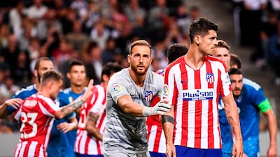 Atletico Madrid have a young but strong squad to take on the challenges of the new season. Jonathan Nackstrand / AFP