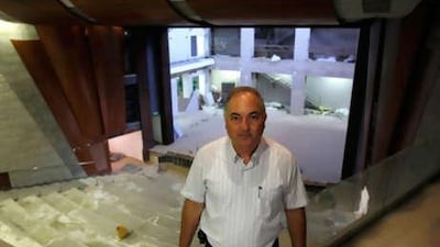 Ariel Turgeman, the manager of a theatre under construction in the West Bank settlement of Ariel, yesterday. The planned opening of the theatre has prompted a boycott by Israeli actors.