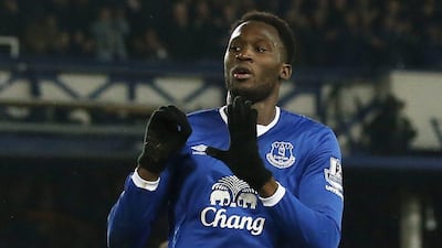 Everton's Romelu Lukaku celebrates scoring against Crystal Palace in the Premier League on Monday. Andrew Boyers / Action Images / Reuters / December 7, 2015
