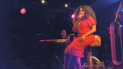 Jazz singer Nstasia performs at Q's Bar and Lounge. Reem Mohammed / The National