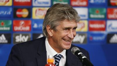 Manuel Pellegrini will be aiming to halt Manchester City's recent slump in form when they take on Borussia Monchengladbach in the Uefa Champions League. Carl Recine / Reuters