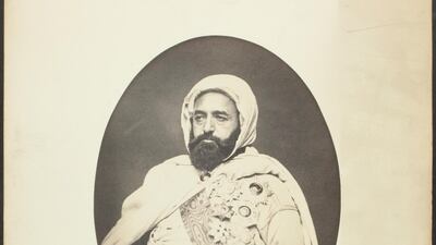 Emir Abd el-Kader. Photo: musée du quai Branly – Jacques Chirac, Dist. RMN – Grand Palais image musée du quai Branly – Jacques Chirac