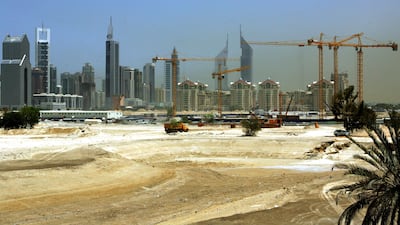 The Burj Khalifa construction site on April 29, 2005, when the project was still known as Burj Dubai. AFP