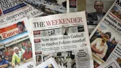 The front page of the final edition of The Weekender newspaper in South Africa.