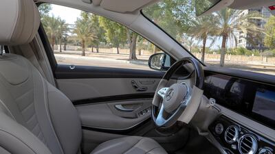 The Mercedes-Benz S 450 in Abu Dhabi. Chris Whiteoak / The National